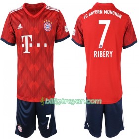Billige Fotballdrakter FC Bayern München Ribery 7 Barn Hjemmedraktsett 2018/19 Kortermet